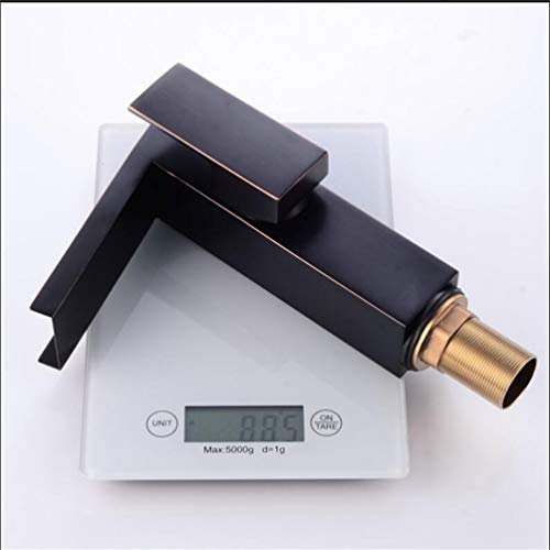 Robinet mitigeur de lavabo cascade noir pour une vasque moderne - 4