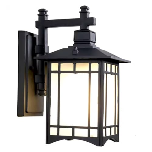 Lámpara de Pared Moderna e Impermeable - Luz Exterior Minimalista de Estilo Europeo para balcón, Patio y Pasillo. Diseño Sencillo. Ideal para pasillos Chinos y Jardines.