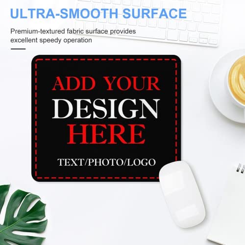 Custom Mouse Pads, Personalized Photo/Logo/Image Non-Slip Mouse Pad, Office Supplies &amp; Gaming Computer Desk Accessories Square Shape Mice Pad – Customize Your Own Gaming Mousepad – 12 Colors
