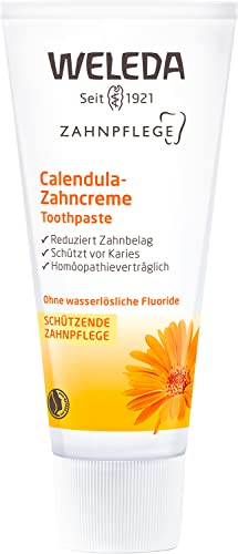 Weleda Bio Calendula Zahncreme ohne Menthol zur Kariesprophylaxe