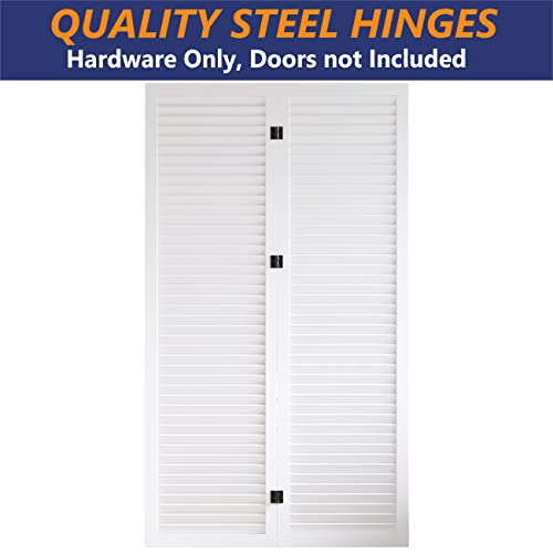 Smartsmith 65” Bi-Folding Barn Sliding Door Hardware J Shape Mount Track Kit, Upgraded Standard Size Door Based Design,Heavy Duty Side Mounted Black Roller Fit 4X16" Door Panels,Doors Not Included #TOP3