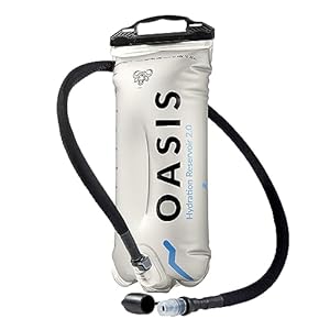 Water Buffalo Hydration Bladder – Water Bladder for Hiking Backpack – Leak Proof 2L Hydration Bladder – Water Reservoir Insulated Hose & High Flow Bite Valve – Oasis 2 Liter Hydration Bladder