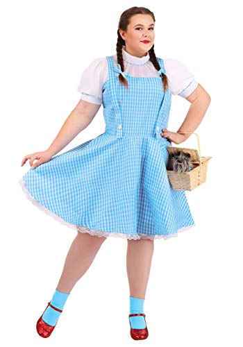 Plus Size Dorothy Costume Women's Wizard Of Oz Costumes Blue Gingham Dress Plus Size 3X #TOP1