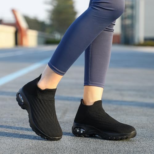 Image of HKR Women Walking Shoes Cushioned Slip On Sneakers