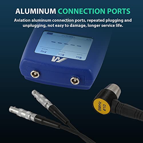 Mxmoonfree Ultrasonic Thickness Gauge Meter 0.8-350Mm/0.03-13.77" | 0.01Mm/0.001" Thickness Measuring Tools With Qc Mode, Data Recording, Auto Calibration, Ndt For Metals, Glass, Ceramics, Plastics #TOP7