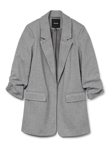 Blazer da donna VERO MODA Vmfrydfrida 3/4 Regular Blazer Noos, Grigio Scuro mélange, 44 Donna