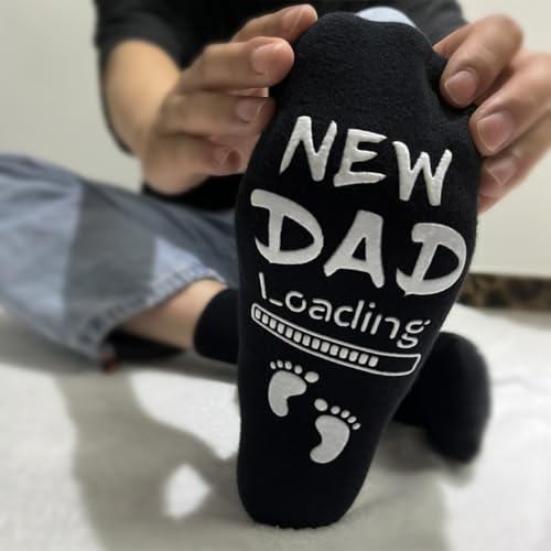 Calcetines para papá regalos día del padre y futuros padres en negro talla única 2