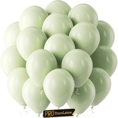 Image of Bezente Pro Duralatex Sage Green Extra-Thick Balloons 120 Pack 10 inch
