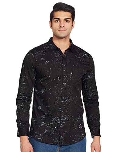 Image of Spykar Men's Printed Slim Fit Shirt