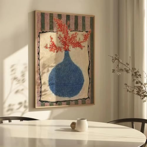 Affiche nature morte botanique pastel éclectique minimaliste 40x60cm