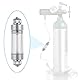 Dadabig 1 Stück CO2 Blasenzähler CO2 Druckminderer Regulator Luftpumpenzubehör für Aquarium CO2 Regler Blasenzähler Inlinediffusor zum Ermitteln der Menge an CO2 Zugabe (Aluminiumlegierung Dual Head)