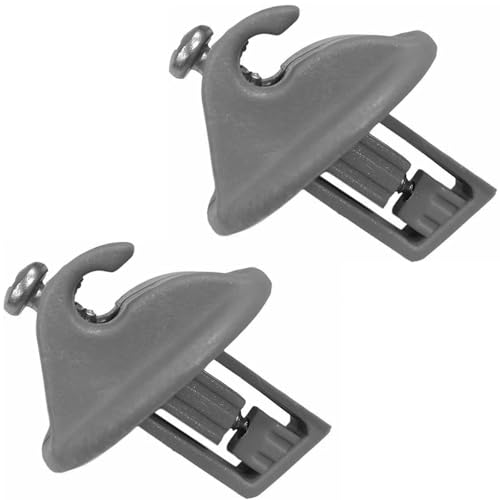 Twowinds - Crochet Pare-soleil Compatible avec Renault Clio Megane Scenic Laguna Twingo Espace Vel Satis Trafic Kangoo - Support Fixation Visière Solaire -...