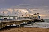 Stampa fotografica di Bournemouth Pier And Beach Dorset Inghilterra Regno Unito