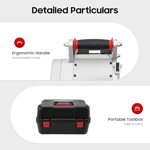 Wall Groove Cutting Machine, 1100W 110V Electric Brick Wall Chaser 2000R/MIN Handheld Floor Wall Chaser Concrete Cutter Wall Grooving Cutting Machine with 170mm Width Cutting Blade