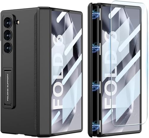Image of Kapa Magnetic Hinge with Inbuilt Stand Case for Samsung Galaxy Z Fold 6 | Shockproof Stand Hybrid Bumper Back Cover (Black)