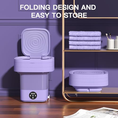 Mini Máquina de Lavar Roupa Portátil Dobrável 11 Litros Centrifuga Lavagem Semiautomática Roupas Sen