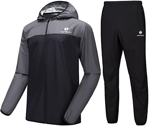 HOTSUIT Sauna Suit for Men Sweat Suits Gym Workout Exercise Sauna Jacket Pant Full Body