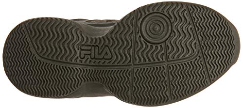 Tênis Lugano 6.0, Fila, Criança Unissex, Preto/Grafite/Vermelho, 30