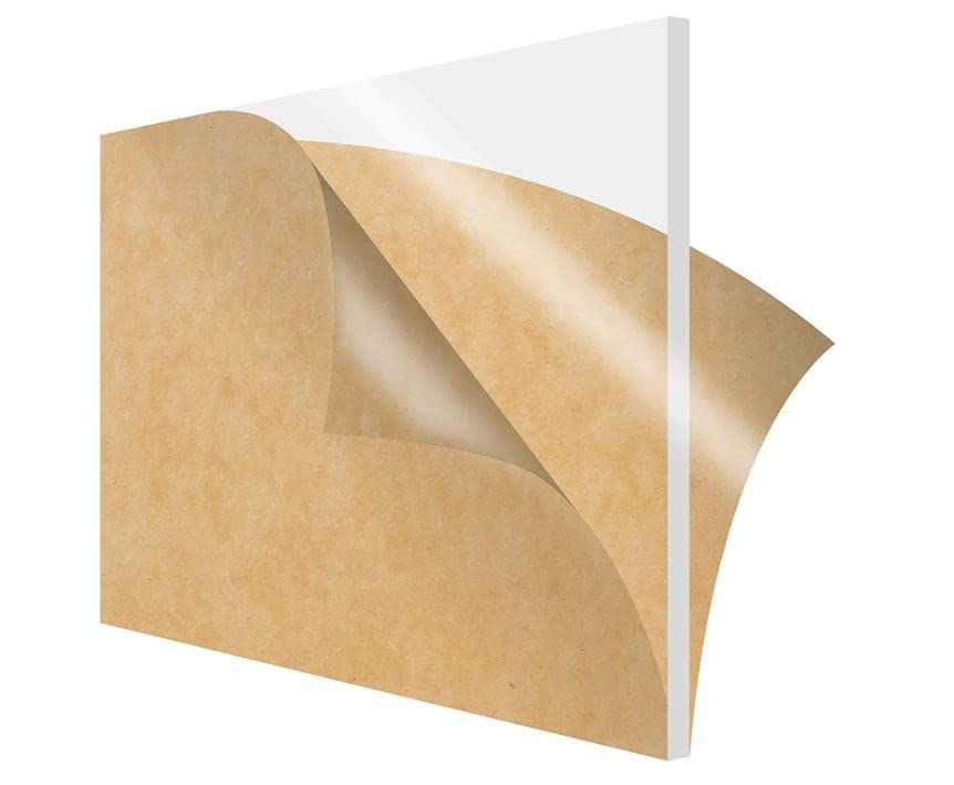 Clear Acrylic PlexiGlass | Premium 1/4 Thick Sheet Acrylic | Clear 12 x 12 Inches| DIY Display Projects, Craft (1)
