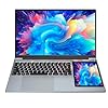 15.6 Inch Laptop+7 Inch Touchscreen Dual Screen Laptop, Quad-Core DDR4 Intel N100 (up to 3.4Ghz), 32G+2TB Notebook PC with Windows 11, 2xUSB3.0, Type-C, HDMI, Dual Band WiFi