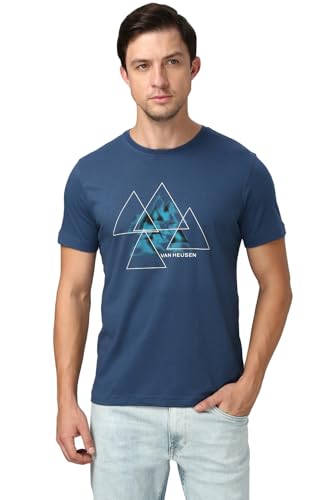 Image of Van Heusen Men's Athleisure Graphic T-Shirt - Comfortable Crew Neck| Soft Breathable Cotton Blend | Casual Wear Style | Summer Favorite | Style 60054