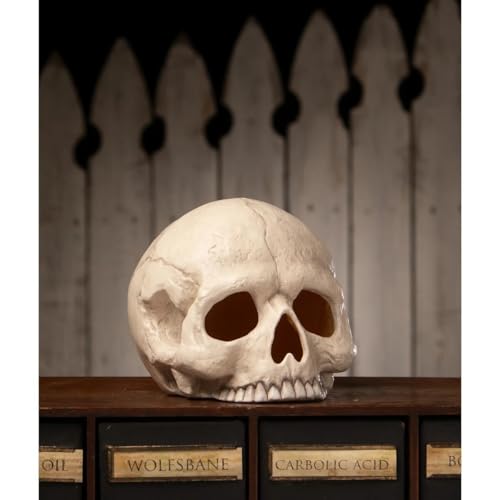 Bethany Lowe Skull Votive 8.25