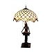 Produktbild 16-inch European-style retro Tiffany glass lamp table lamp living room dining room bedroom bedside beauty modelling resin base table lamp