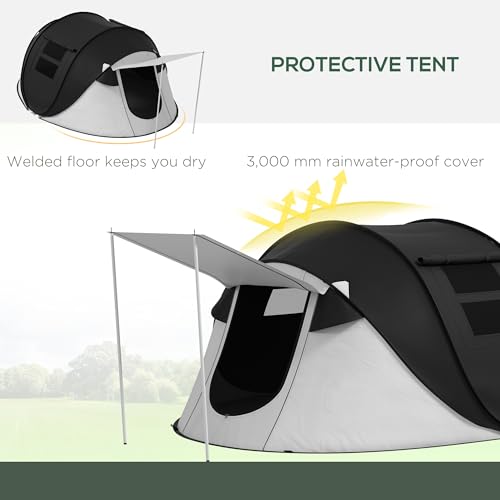 Carpa de Camping Outsunny para 3 Personas miniatura 4