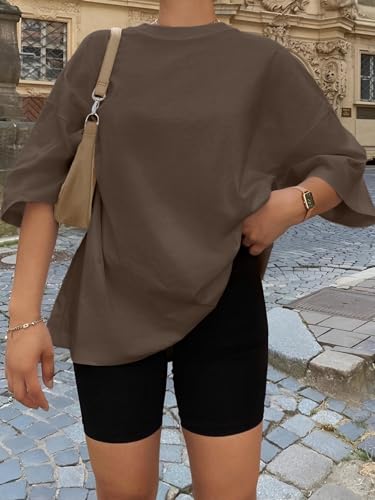 Image of Trendy Queen Womens Oversized T-Shirts Short Sleeves Workout Tops | Casual Summer Gym Tees Plus Size Fashion Clothes 2026