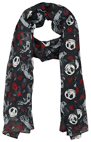 The Nightmare Before Christmas L'Étrange Noël De Monsieur Jack Jack Skellington - Fantômes & Roses Femme Foulard Multicolore Cover