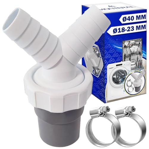 Waschmaschine Abfluss Adapter mit Abgang für Rohr Ø40 mm und Eingang...