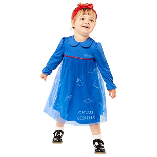 Disfraz de Matilda para bebé azul vestido de Roald Dahl infantil 3