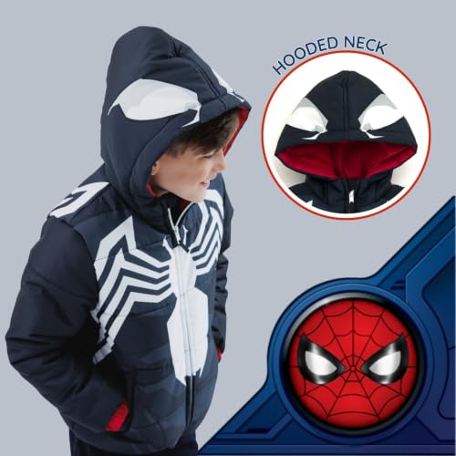 Image of Marvel Hooded Zip-Up Puffer Jacket Toddler to Big Kid