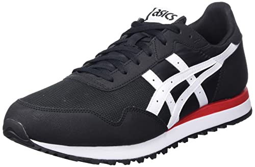 ASICS Homme Tiger Runner II Sneaker, Black White, 45 EU