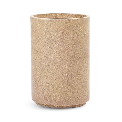 Image of GTB Cylinder German Polymer Pots for Plants Highly Durable Polymers Lightweight Indoor Outdoor Plant Pots, Flower Pot Gamla Tree Planter Container Planters(Plant not Included) (Sandstone, 18 inch)