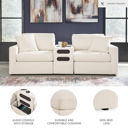 Image of Signature Design by Ashley Small Sectional Sofa with Audio Console