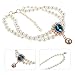 Milisten Adjustable Double Faux Pearl Heart Pendant Necklace for Dogs Stylish Pet Jewelry for Weddings Anniversaries and Celebrations