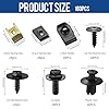 160 Pcs Car Screws and Nut Clip Kit, Universal Auto Body Engine Undertray Fender Screw Metal U-type Fastener Clips for Bumper Mounting Clips Door Trim #1