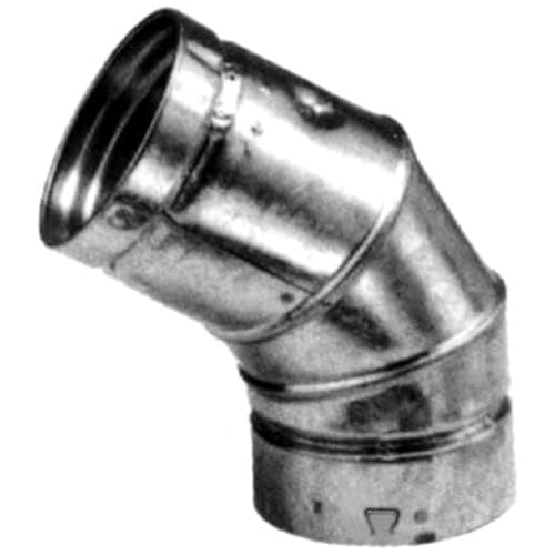 Selkirk 4" Diameter Adjustable Elbow, Type B Gas Vent 45/60 Aluminum Double Wall Accessory with Lock Tab - 360 Degree Flexibility, 104222 by Selkirk - Image 2