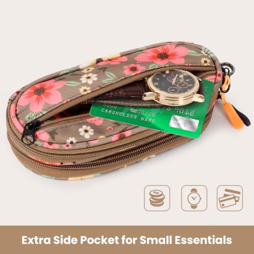 Image of Double Eyeglasses Case Soft with Zipper & Clip for Men Women