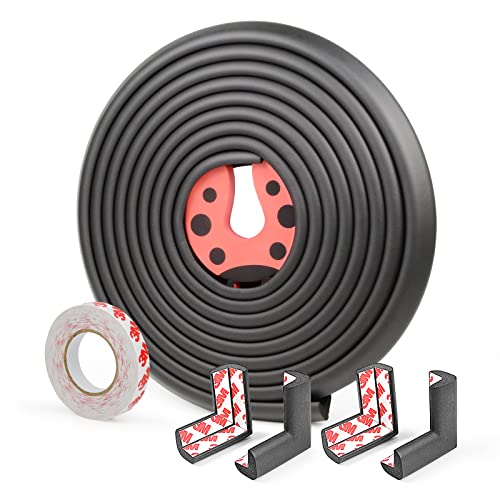 Baby Proofing Edge and Corner Guard, Aiyoo baby Child Proofing Set- 16.4 feet (5 Meter) Edge Guard Cushions + 4 Corner Bumpers