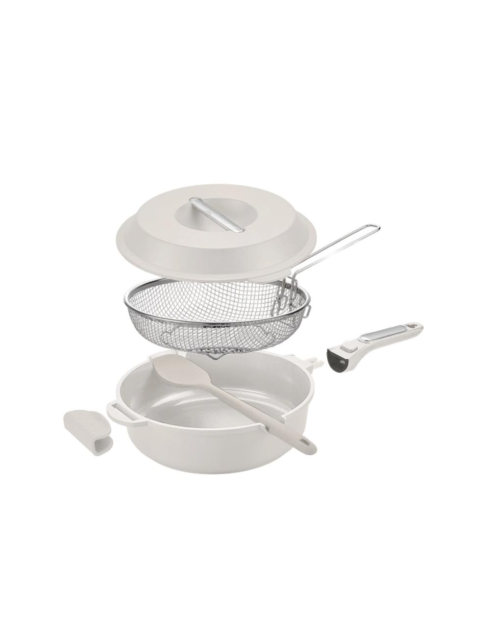 BRANDANI 51779 Pandora Tuttofare 10 in 1 Alluminio Con Rivestimento Antiaderente in Ceramica D 28x8.5h
