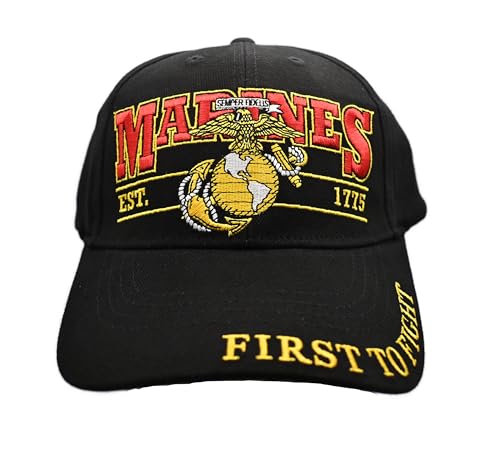 Image of MWS U.S Marine USMC Semper Fi Always a Marine Traditions Since 1775 Logo Eagle Embroidered Cap Hat