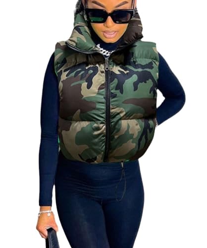 camo down vest womens