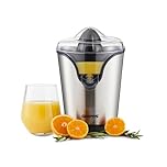 Geepas 100W Citrus Juicer Electric Orange Juicer | Professional Brushed Stainless Steel Fruit Juicer | Squeezes Oranges Lemons Lime Juices | Freshly Pressed Fruit Juices in Seconds - 2 Year Warranty