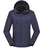 【Premium 3-Lagen-Stoff】Dieses außenschicht damen softshelljacke besteht aus 95 % polyester und 5 % elastan, das schmutzabweisend und verschleißfest ist. Die damenjacken oberfläche ist mit einer wasserdichten beschichtung versehen, um sie bei nieselregen trocken zu halten.