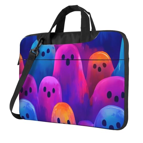 Housse ordinateur portable 15,6 pouces rembourrée à motif fantômes irisés