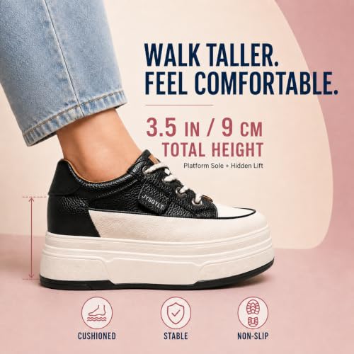 Image of Platform Sneakers for Women Chunky Casual Lace Up Comfort Shoes
