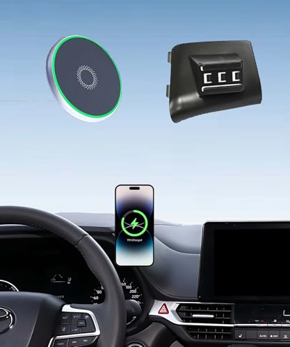 AbeeyGeomarn Car Phone Holder for Toyota Sienna 2021-2025 Accessories 15W Fast Wireless Charger Adjustable Air Vent Cell Phone Mount Hands-Free 360 Degree Rotation