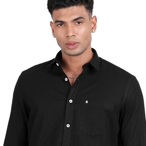 Image of Men's Slim Fit Spread Collar Full Sleeve Casual Shirt